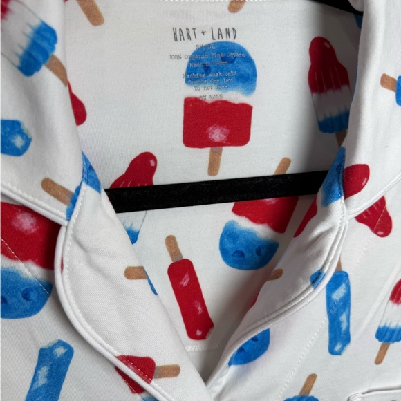 Hart + Land Organic Pima Cotton Popsicle Pajama Set Small - Picture 5 of 6